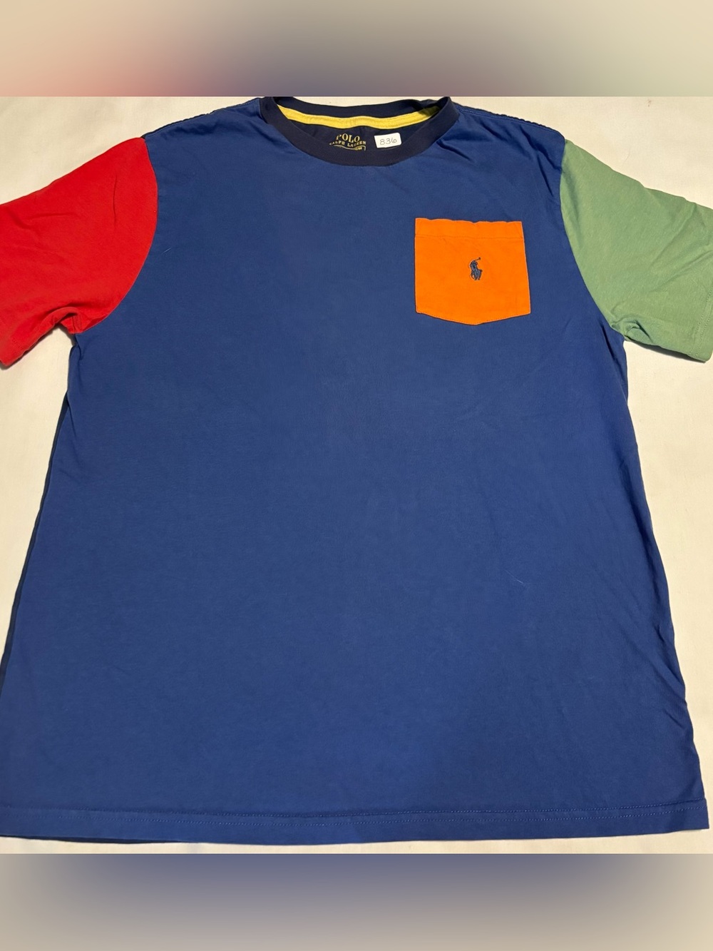 Polo Ralph Lauren ~ Boys XL Color Blocked Pocket Tee